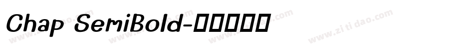 Chap SemiBold字体转换
